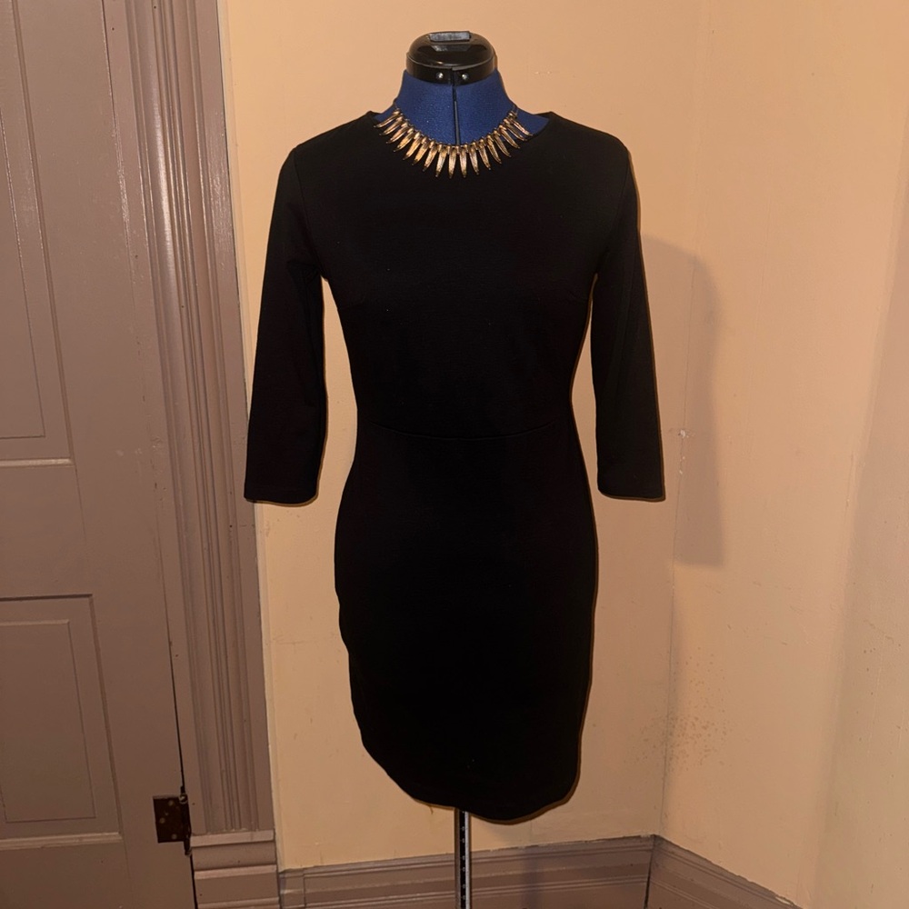 Old Navy Black 3/4 Long Sleeve Sheath Dress
